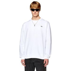 Diesel S-Rob-Doval-PJ Sweatshirt Unisex Volwassenen, Gebroken wit, 3XL