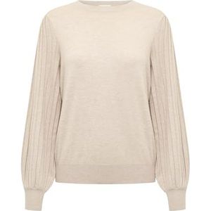 Gebreide Trui - Mélange - Knitwear - Ronde Hals - Lange Mouw