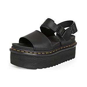 DR MARTENS Sandaal voor dames met enkele riem, Zwart, 36 EU