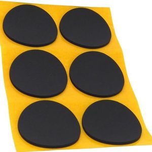 Adsamm® / 6 x zelfklevende anti-slip pads/zwart/Ø 70 mm/rond/stick-on antislip EPDM rubberen pads/meubelbeschermpads Adsamm® Quality