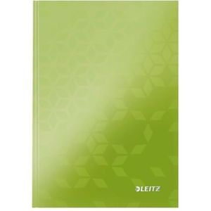 Leitz WOW A5 Notitieboek Met Harde Kaft, Groen, 80 Vellen, Gelinieerd, Ivoorkleurige Vellen Van 90 Gsm, WOW