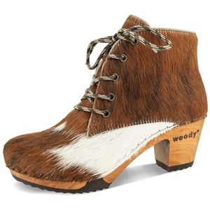 Woody Betty enkellaarsjes voor dames, naturel, 36 EU, naturel, 36 EU