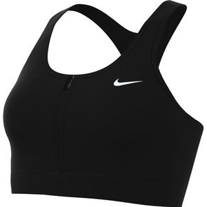 Nike Dames Bra W Nk Df Swoosh Pded Fz Bra, zwart/zwart/wit, FN2731-010, M