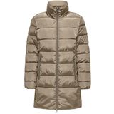 ONLY ONLNEWLINA Puffer Zip Coat OTW KTA gewatteerde jas, beige, XS, beige, XS
