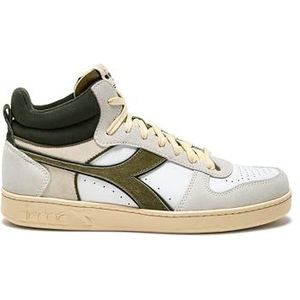 Diadora Magic Basket Demi Cut Sneakers van suède, uniseks, voor volwassenen, Wit, 40 EU