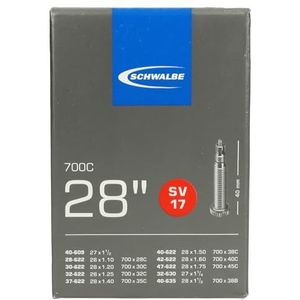 Schwalbe Unisex – volwassenen fietsbinnenband SV17 28/47-622/635 EK 40 mm binnenband, zwart, 28