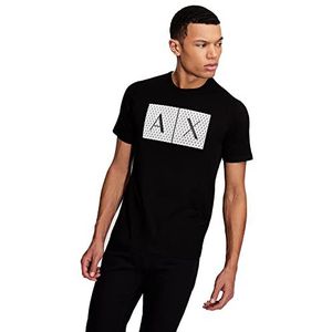 Armani Exchange Heren T-shirt, Zwart, XXL
