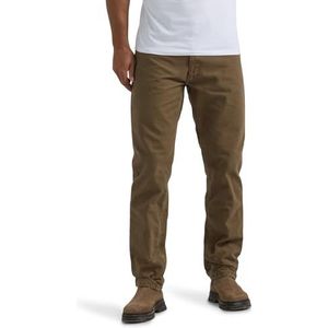 Lee Men's Legendary Relaxed Straight Jean, Teak-Plaid Flannel-Lined, 42W x 32L