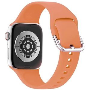 HiClothbo Compatibel met Apple Watch Band 38/40/41 mm, ademende siliconen reservearmband, accessoires voor iWatch Ultra SE serie 8/7/6/5/4/3/2/1, papaya oranje, PAPAYA ORANGE, 38/40/41mm