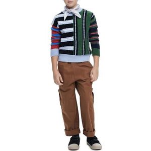 Gestreepte textuurtrui