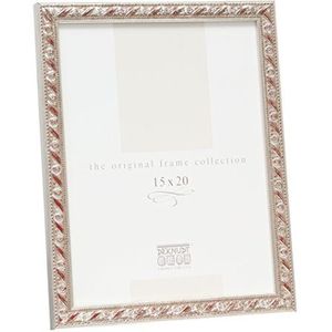 Deknudt Frames S95GD5 Fotolijst, 20 x 30 cm, baroframe, smal, zilver, houten fotolijst