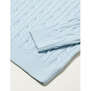 GANT Unisex kinderen Cotton Cable Shield Crew Pullover, Blue Dawn, 92