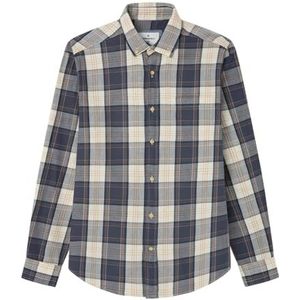 Springfield Herenhemd, wit, maat S, Witte print, S