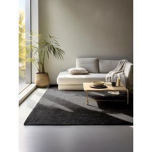 Hanse Home Jute tapijt, natuurlijk woonkamertapijt van 100% jute, handgeweven en milieuvriendelijk, boho-natuurlijke vezels, jute tapijt voor woonkamer, slaapkamer, eetkamer, zwart, 160 x 230 cm