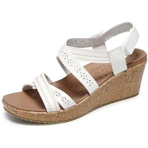 Skechers Beverlee Delicate Glow Sandalen voor dames, Wit, 40 EU