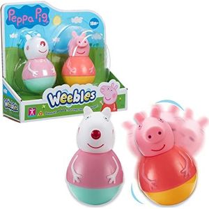 Weebles, Peppa Pig Peppa & Suzy Sheep, Culbuto, speelgoed voor kinderen vanaf 1 jaar, WE003
