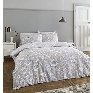 Catherine Lansfield Tapestry Floral Easy Care Super King Dekbed Set Natuurlijke