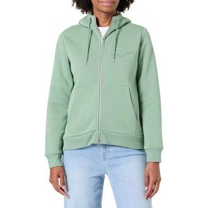 GANT REG Tonal Shield Zip Hoodie, Kalamata Green, XS