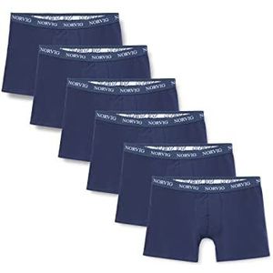 NORVIG Men's 6-pack Mens Tights Navy Boxer Shorts, S