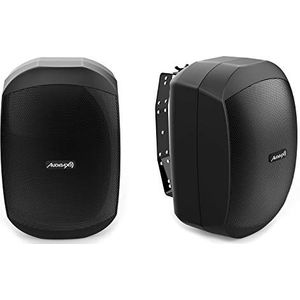 Audibax | Ovo 5 inch luidsprekers HiFi en Sound 2Way wandbeugel IP65 Zwart Paar Vermogen: 35 W Frequentie 70 Hz20 KHz Afmetingen: 13 x 22 x 11,5 cm Gewicht 1,7 Kg