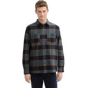TOM TAILOR heren overhemd, 36635 - Blue Navy Check, XL