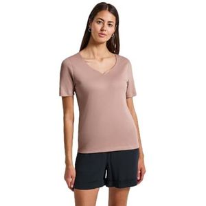 Street One Dames Shirt met hartvormige halslijn in Roze, in size: 34