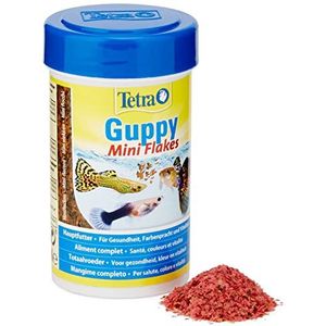 Tetra Guppy Mini Flakes visvoer - uitgebalanceerd, voedingrijk vlokkenvoer voor guppies, 100 ml blik