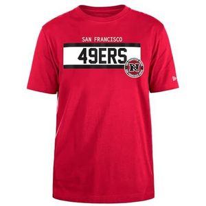 SAN FRANCISCO 49ERS New Era Cap NFL Regular T-Shirt Hoge Dichtheid Inkt Zeefdruk Voorkant Grafisch Originele Team Kleur Unisex Rood