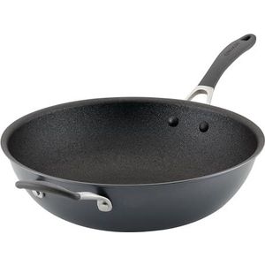 Circulon Scratch Defense Wok Non-Stick 34 cm - Inductie Wok met Extreme Non Stick, Vaatwasser & Oven Veilig Kookgerei, Grafiet Pewter Finish, Grijs