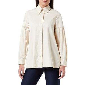 Seidensticker Damesblouse - modieuze blouse - regular fit - getailleerd stretch - overhemd blouses kraag - gemakkelijk te strijken - lange mouwen, nude, 36