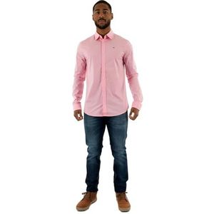Tommy Jeans Herenhemd Tjm Original lange mouwen, Pink Sugar, S