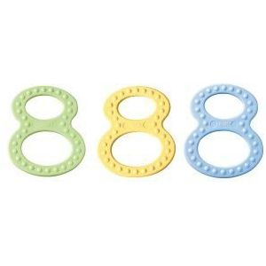 NUK baby bijtringen set | 2 bijtringen voor baby's | vanaf 0 maanden | hard en soepel | past zich aan het gehemelte en tandvlees aan | Verschillende kleuren