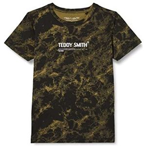 Teddy Smith T-Dye MC Jr T-shirt voor jongens, kaki beluga, 10 Jaar
