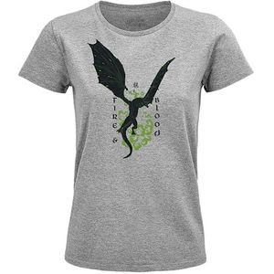 House of the Dragon Mother of Dragons WOHOFTDTS018 T-shirt voor heren, grijs melange, maat L, Grijs Melange, L