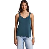 Street One - Silk-Look Top - Turkoois - Dames