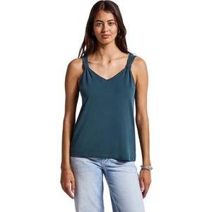 Street One - Silk-Look Top - Turkoois - Dames