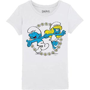 Les Schtroumpfs GISMURFTS009 T-shirt, wit, 8 jaar, Wit., 8 Jaren