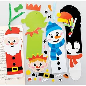 Baker Ross FE995 Kerstmis boekenlegger knutselset voor kinderen- Pak van 6, maak en versier je eigen kleurrijke bladwijzer voor kinderen, knutsel activiteit voor kinderen om te maken en te decoreren