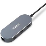 Nilox - Usb C Hub - Zwart - Type-C - HDMI - USB 3.0