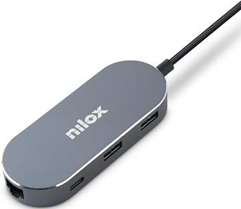 Nilox - Usb C Hub - Zwart - Type-C - HDMI - USB 3.0