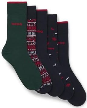 HUGO - Kniekousen - Katoenmix - Set van 5 paar