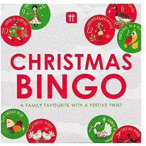 Talking Tables 12 Days of Christmas Bingospel, grappige kerstversie voor familieplezier, tafelspellen voor kinderen, volwassenen, kantoorfeest, kousenvulling, geschenken voor hem of haar