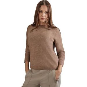STREET ONE Fijn gebreide trui, Rich Mocha Mel., 44
