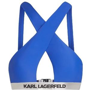 KARL LAGERFELD Logo houder Top W/Elastic, Dazzling Blue, XS, blauw, XS