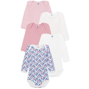Petit Bateau Bodies Us lange mouwen (5 stuks) voor babymeisjes, Variant 1:, 3 Maanden