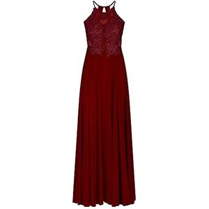 ApartFashion Avondjurk voor dames, van kant en chiffon, speciale gelegenheidsjurk, bordeaux, L