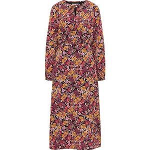 NALLY Dames maxi-jurk met bloemenprint 10524079-NA02, zwart meerkleurig, L, Maxi-jurk met bloemenprint, L
