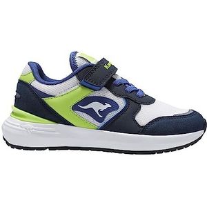 KangaROOS K-Sneak Heat EV Sneakers, uniseks, donkerblauw/limoen, 37 EU, Dk Navy Lime, 37 EU
