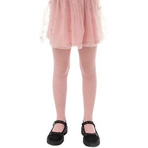 Conte Elegant Anabel Chique kinderpanty - dagelijkse panty - panty met broekgedeelte en platte naad - hartpatroon - comfortabel - 20 denier, roze, 140/146 cm