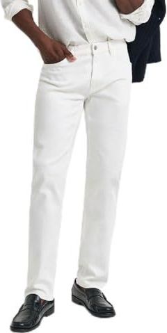 Gantvoor mannen. 1000304 Jeans Regular Fit wit (29/32), Casual, Katoen